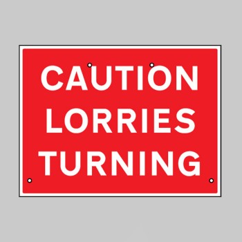 Re-Flex Sign - Caution - Lorries Turning - 