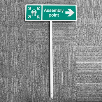 Assembly Point - Arrow Right - Verge Sign - 