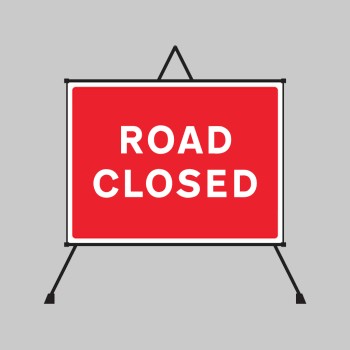 Fold Up Sign - Road Closed - 1050 x 750mm - 