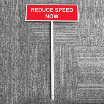 Reduce Speed Now - Verge Sign - 