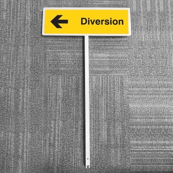 Diversion - Arrow Left - Verge Sign - 