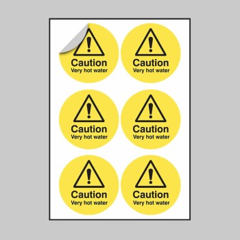 Caution - Very Hot Water Labels - Caution - Very Hot Water Labels -