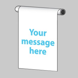 Your Message Here - Roll Top Sign - Portrait - 