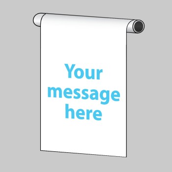 Your Message Here - Roll Top Sign - Portrait - 