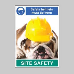 Safety Helmets must be Worn - Dog - Poster - 