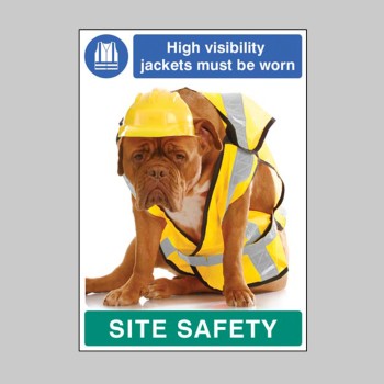 High Visibility jackets must be Worn - Dog - Poster - 