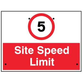Re-Flex Sign - 5mph Site Speed Limit - Re-Flex Sign - 5mph Site Speed Limit -