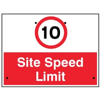 Re-Flex Sign - 10mph Site Speed Limit - Re-Flex Sign - 10mph Site Speed Limit -