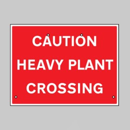 Re-Flex Sign - Caution - Heavy Plant Crossing - 