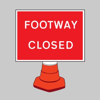 Footway Closed Cone Sign - 