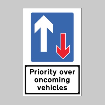 Priority Over Oncoming Traffic - Reflective Fold Up Sign - 