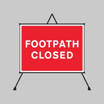 Footpath Closed Reflective Fold Up Sign - 