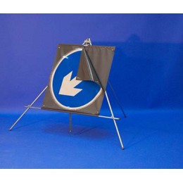 Keep Left / Right Reversible Arrow Reflective Fold up Sign - 