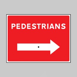 Pedestrians with Wing Nut Reversible Arrow - 