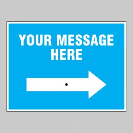 Your Message Here - Reflex Sign with Reversible Arrow - 