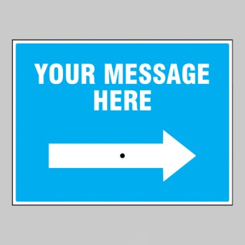 Your Message Here - Reflex Sign with Reversible Arrow - 
