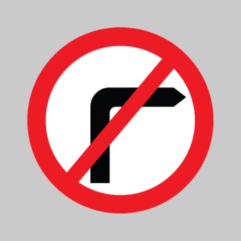 No Right Turn - Class R2 - Permanent  - 