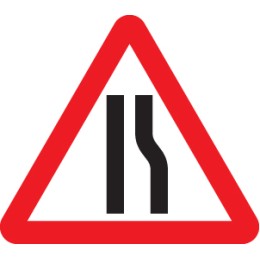 Road Narrows Right Side - Road Narrows Right Side -