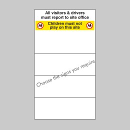 Custom Site Safety Board - Select 4 Safety Messages - 