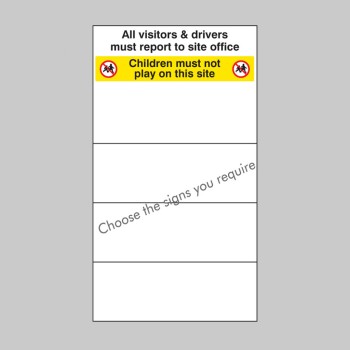 Custom Site Safety Board - Select 4 Safety Messages - 
