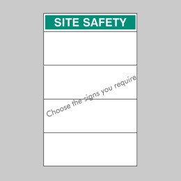Custom Site Safety Board - Select 4 Signs - 