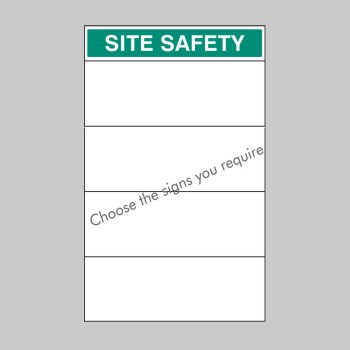 Custom Site Safety Board - Select 4 Signs - 