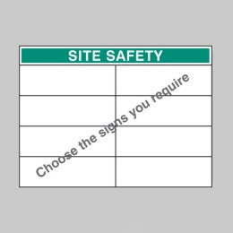 Custom Site Safety Board - Select 8 Messages - 