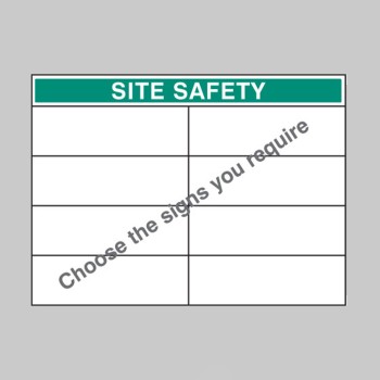 Custom Site Safety Board - Select 8 Messages - 