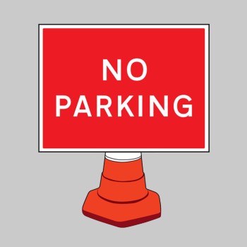 No Parking - Cone Sign - 