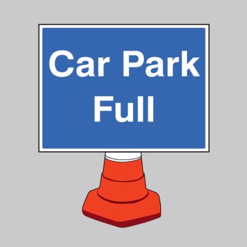 Car Park Full - Cone Sign - 