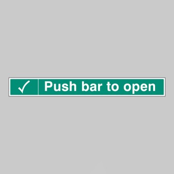 Push Bar to Open - Label - 