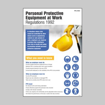 Personal Protective Equipment Regulations 1992 - Poster - Personal Protective Equipment Regulations 1992 - Poster -