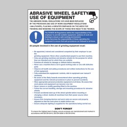 Abrasive Wheel Regulations - Poster - 