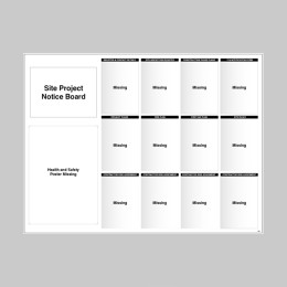 Site Notice Board with Doc Wallets (Site Info) - 