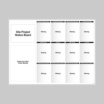 Site Notice Board with Doc Wallets (Site Info) - 