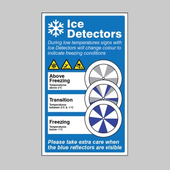 Ice Detector - Supplementary Sign - Reflector not Included - 