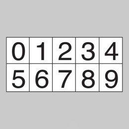 Black Cut Out Numbers 25mm Cap Height - 