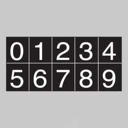 White Cut Out Numbers - 