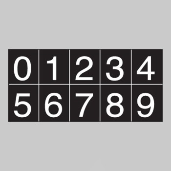 White Cut Out Numbers - 