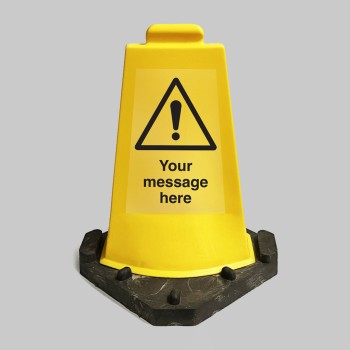 Your Message Here - Double Sided Yellow Cone - 