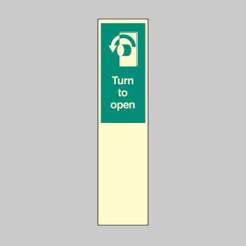 Door Plate - Turn to Open Left - 