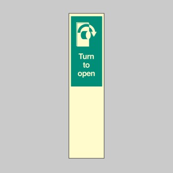 Door Plate - Turn to Open Right - 