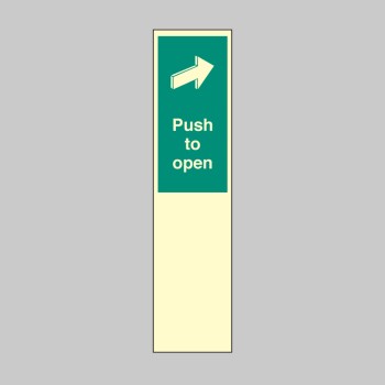 Door Plate - Push to Open - 