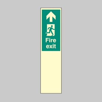 Door Plate - Fire Exit Straight On - 