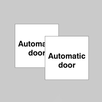 Automatic Door - Double Sided Window Sticker - 