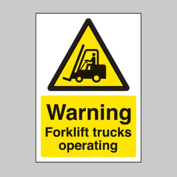 A4 Warning - Forklift Trucks Operating - 