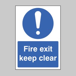 A4 - Fire Exit Keep Clear - 