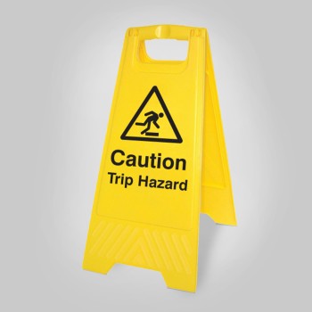 Caution - Trip Hazard - Self Standing Floor Sign - 