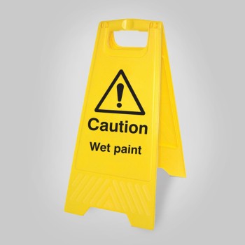 Caution - Wet Paint - Self Standing Floor Sign - Caution - Wet Paint - Self Standing Floor Sign -