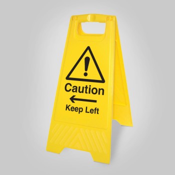 Caution - Keep Left / Right - Self Standing Floor Sign - 